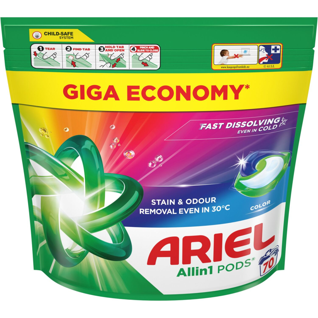 Капсули для прання Ariel Pods All-in-1 Color Для кольорового 70 шт. (8700216764186) - изображение 1