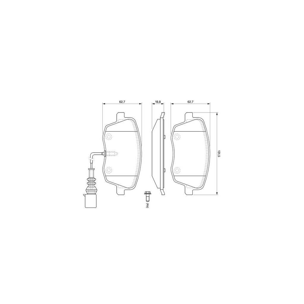 Гальмівні колодки Bosch 0 986 494 105 - зображення 4