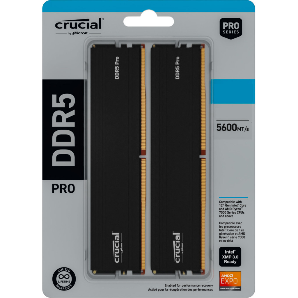 Модуль пам'яті для комп'ютера DDR5 64GB (2x32GB) 5600 MHz Pro Micron (CP2K32G56C46U5) - зображення 5