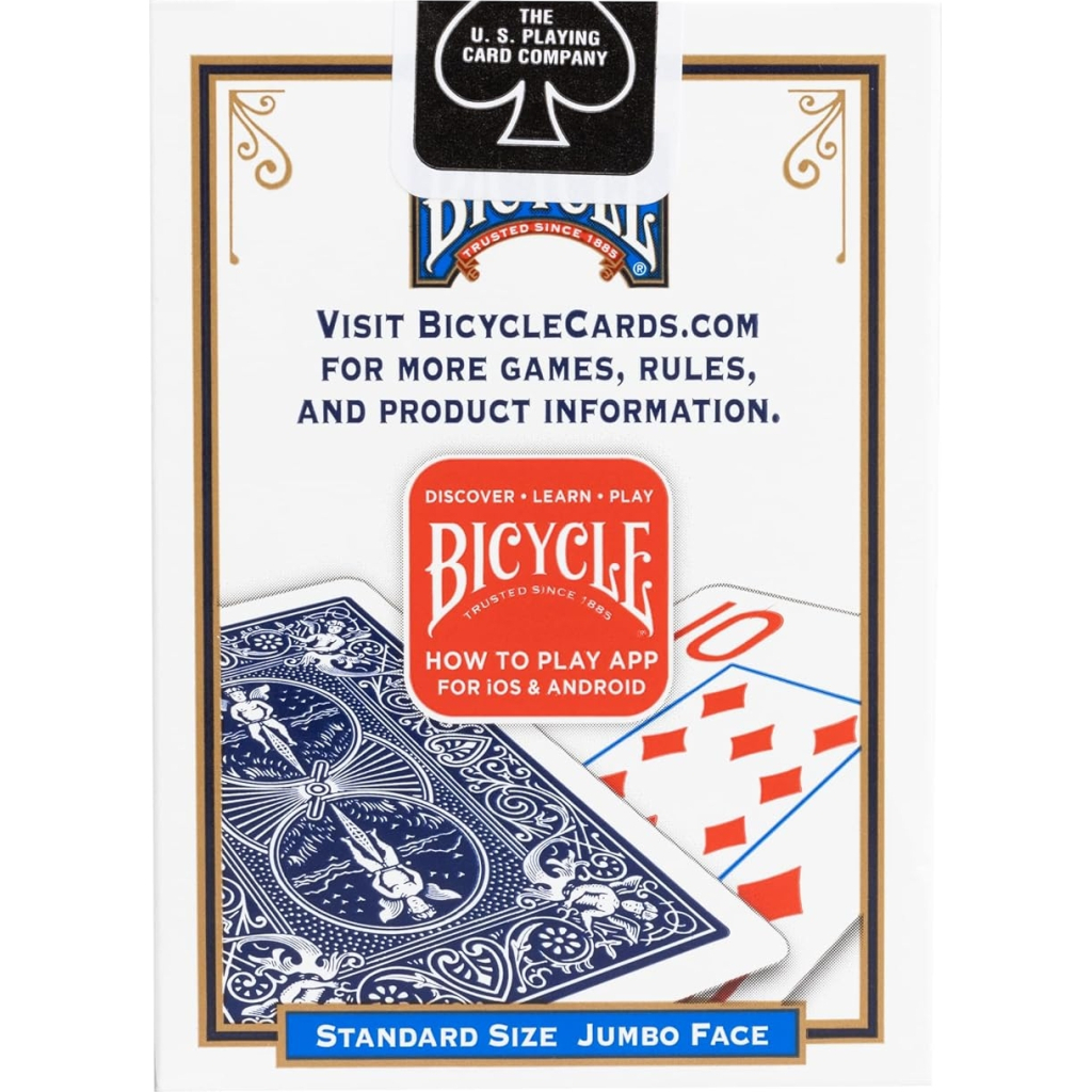 Гральні карти Bicycle Rider Back International Jumbo Index (blue) (JIB001) - зображення 5