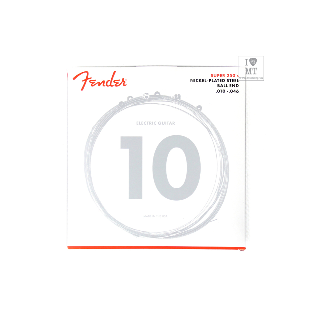 Струни для гітари Fender 250R Nickel-Plated Steel Guitar Strings (10-46) (A009836) - зображення 1