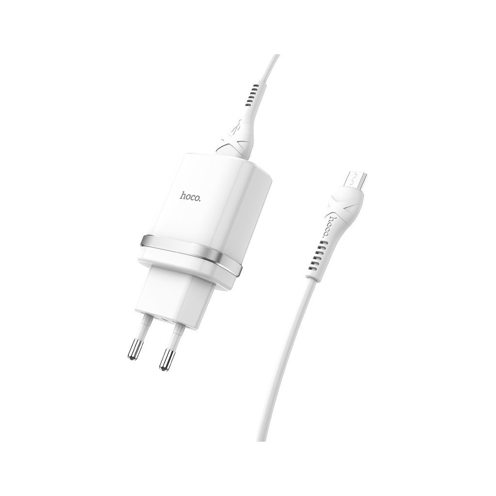 Зарядний пристрій HOCO C12Q Smart QC3.0 charger set(Micro) White (6931474716286) - зображення 2