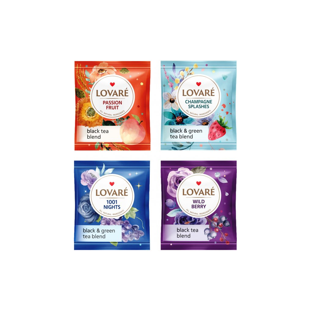Чай Lovare Асорті Чорний 4 види по 8 шт (lv.79648) - зображення 3