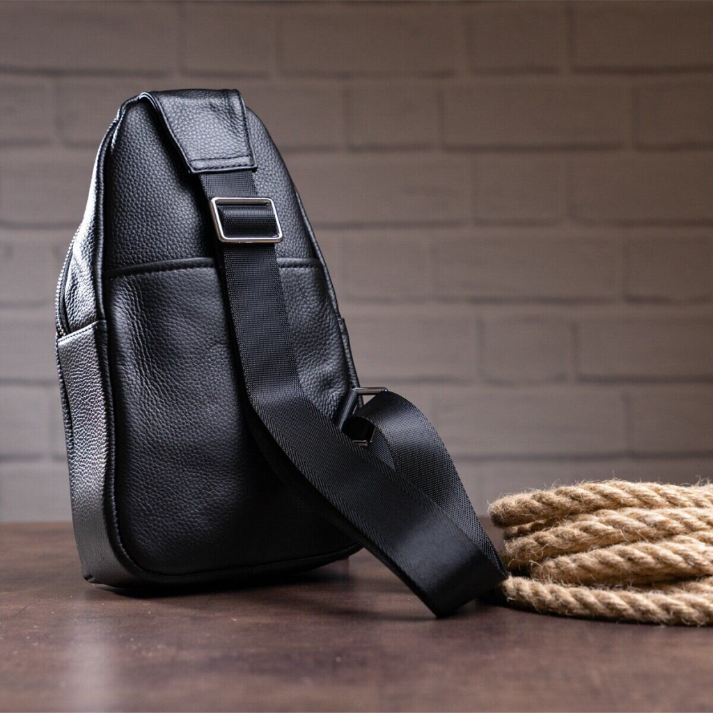 Сумка Vintage Через плече чоловіча Чорна (14857) - зображення 6