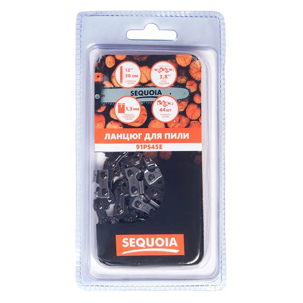 Ланцюг SEQUOIA 3/8", 1.3 мм, 45 ланок, довжина 12"/30 см (91PS45E) - зображення 1