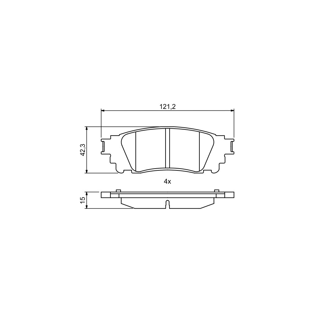Гальмівні колодки Bosch 0986494822 - зображення 4