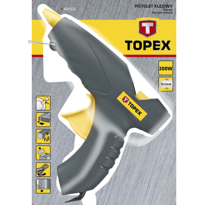 Клейовий пістолет Topex 11 мм, 200Вт (42E522) - зображення 2