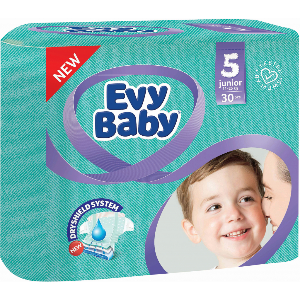 Підгузки Evy Baby Junior Розмір 5 (11-25 кг) 30 шт. (8690506403102) - зображення 1