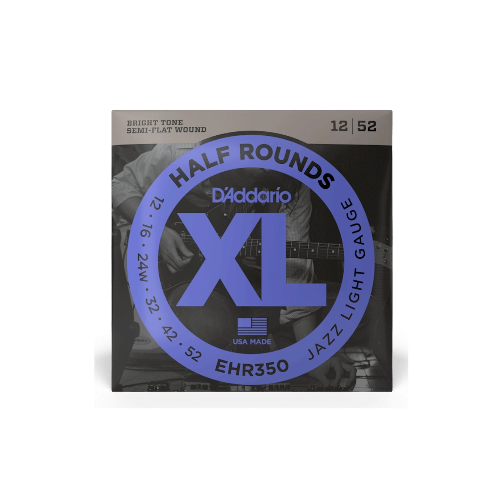 Струни для гітари D'Addario XL Half Rounds Jazz Light (12-52) (EHR350) - зображення 1