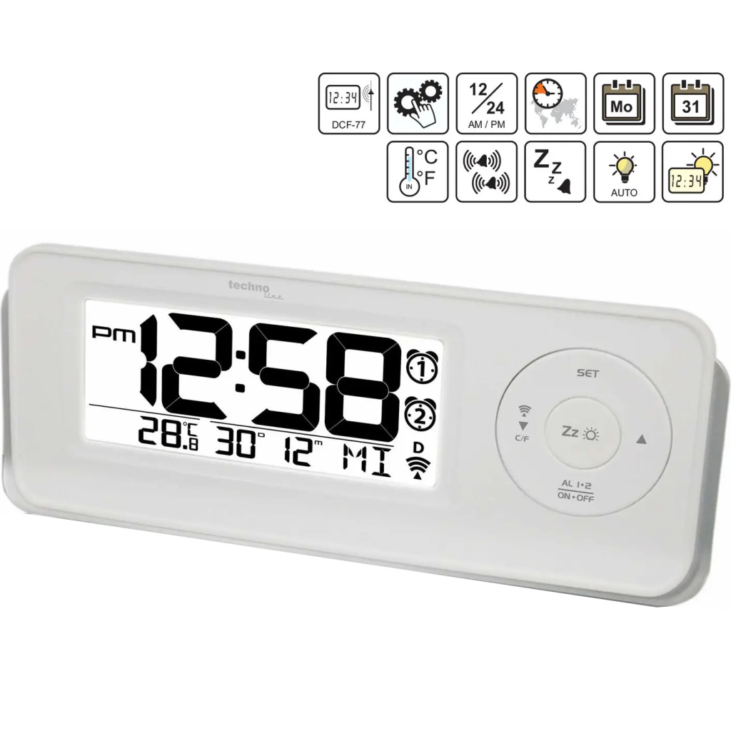 Настільний годинник Technoline WT498 White (DAS301810) - зображення 4