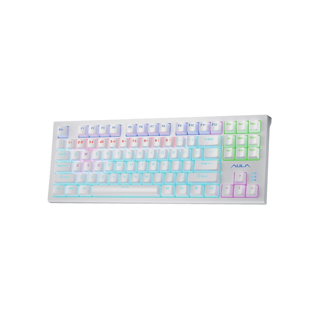 Клавіатура Aula F3032 White keycaps plus 21 Yellow keys KRGD Brown USB UA White (6948391201757) - зображення 2