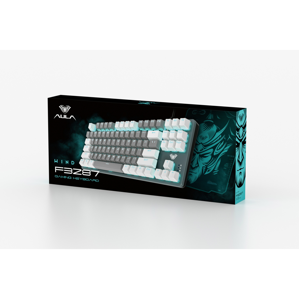 Клавіатура Aula F3287 Keycap KRGD Blue USB UA White/Grey (6948391240688) - зображення 6