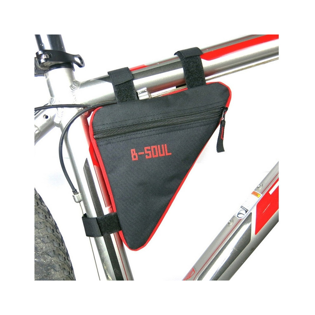 Велосумка нарамна Bravvos BC-BG064 20x18x4 cm Black/Red (BIB-045) - зображення 2