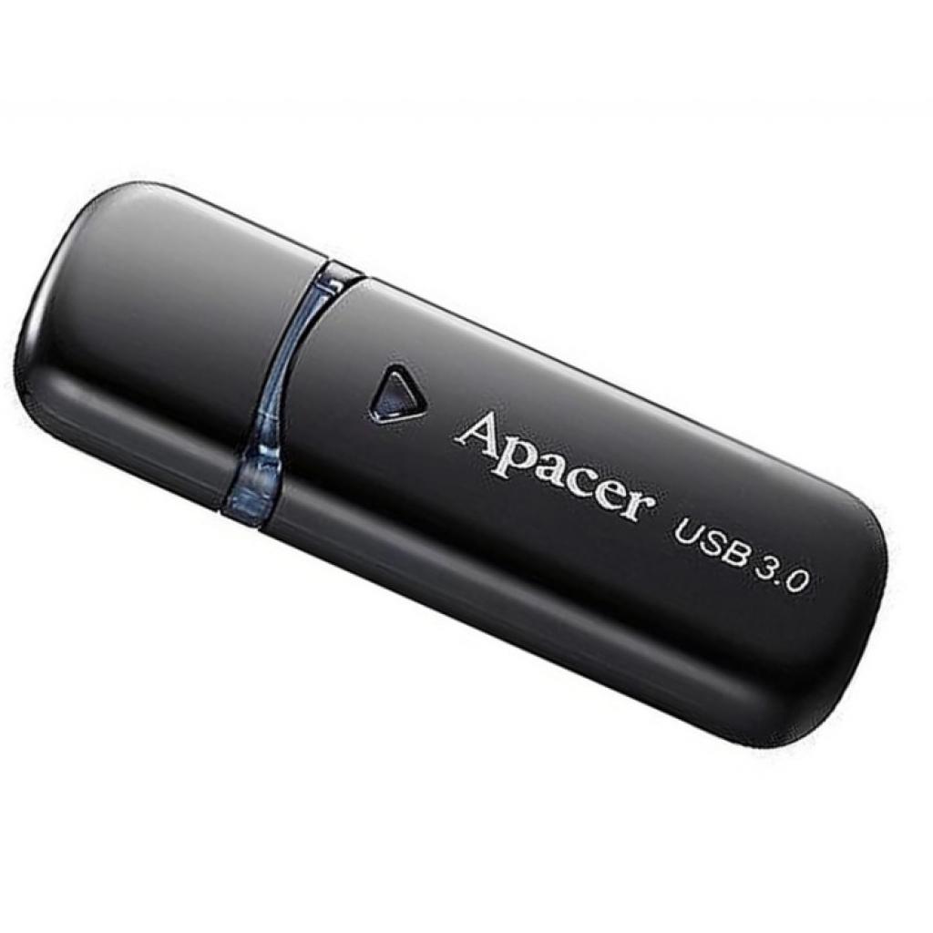 USB флеш накопичувач Apacer 64GB AH355 Black USB 3.0 (AP64GAH355B-1) - зображення 2