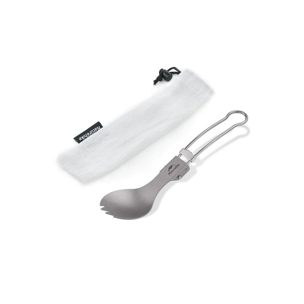 Ложка-виделка туристична Naturehike титанова NH19C001-J (6927595734766) - зображення 1