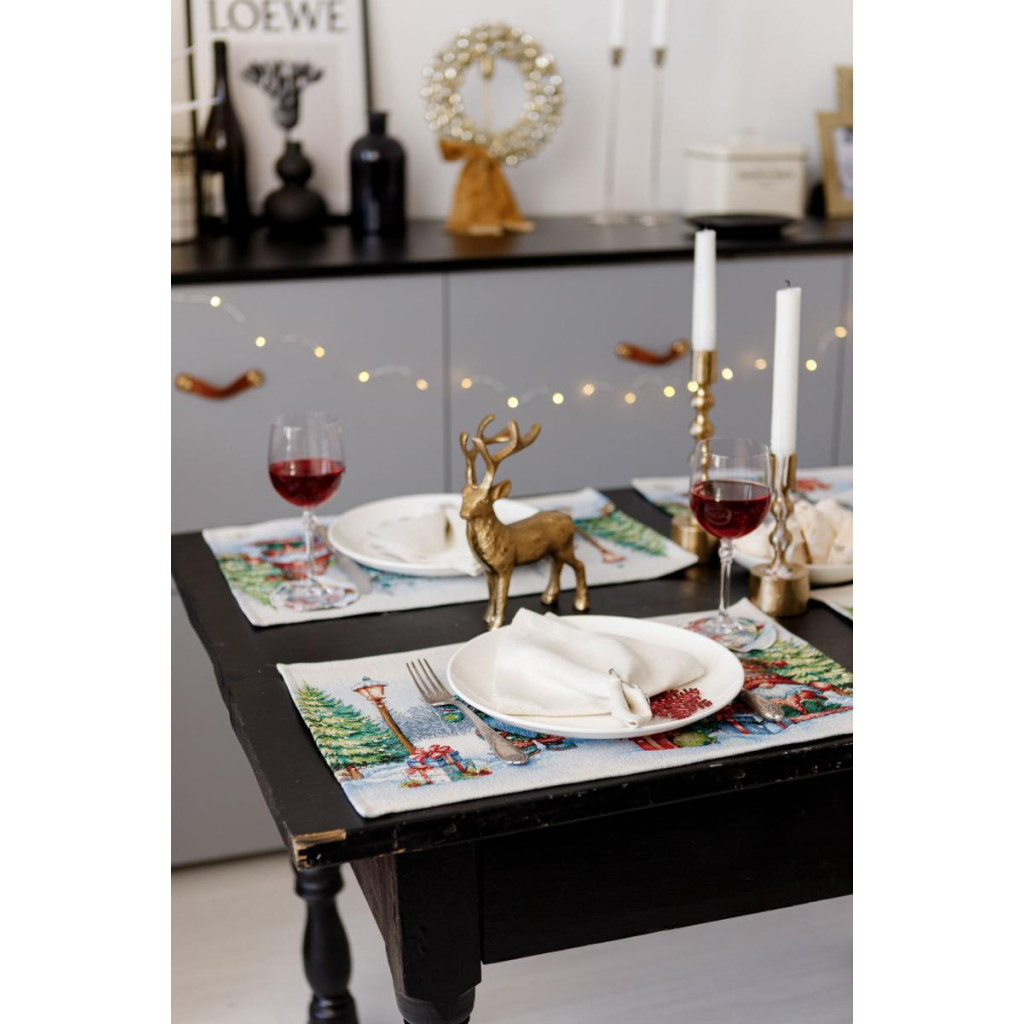 Серветка на стіл Прованс гобеленова Різдвяне багаття 30х50 см (036427) - зображення 3