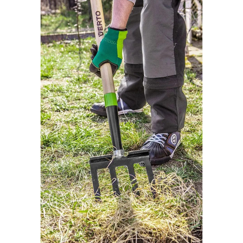 Вила Verto для копання, руків'я дерев'яне D-подібне, 127см (15G041) - изображение 4