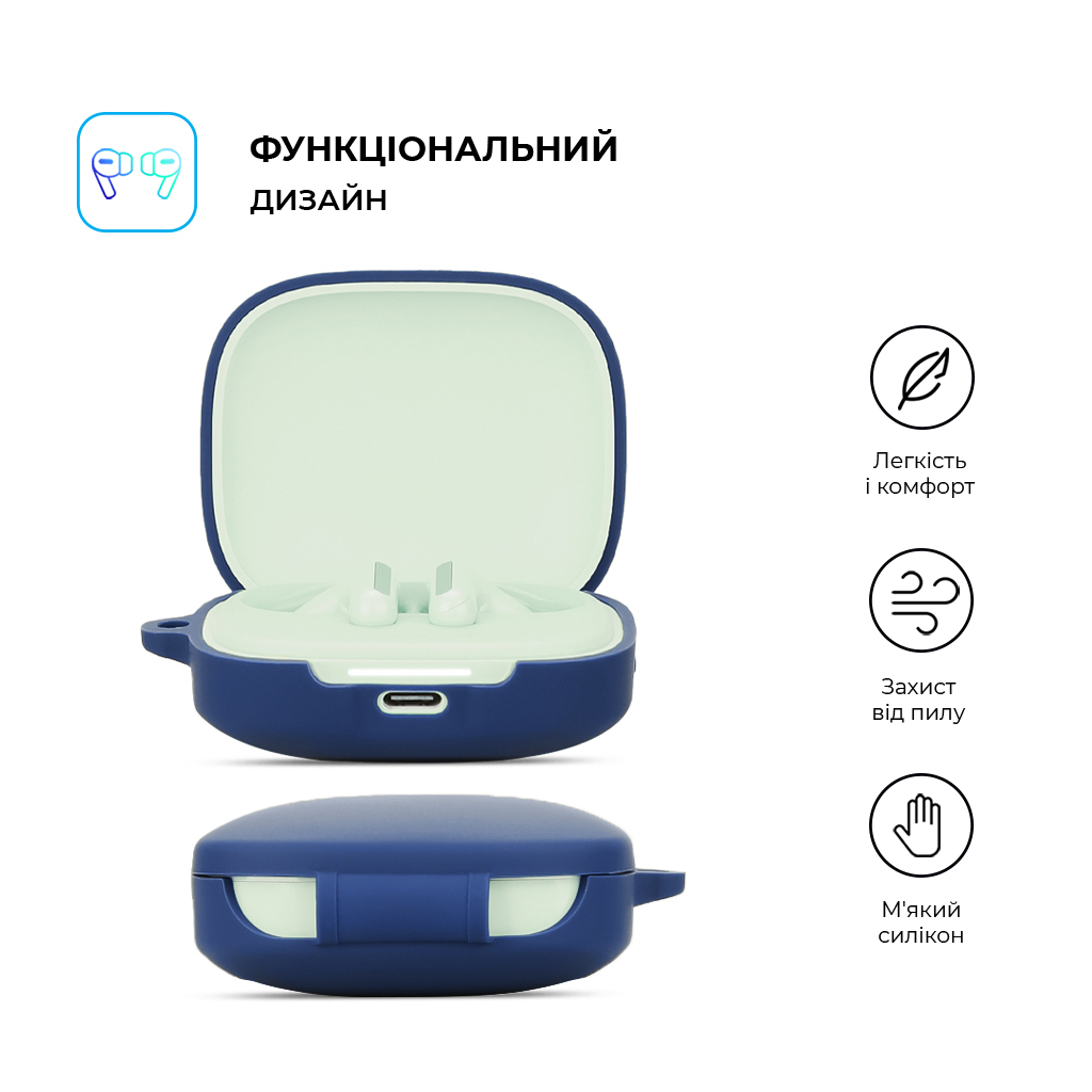 Чохол для навушників Armorstandart Hang Case для Xiaomi Redmi Buds 6 Dark Blue (ARM83391) - зображення 2