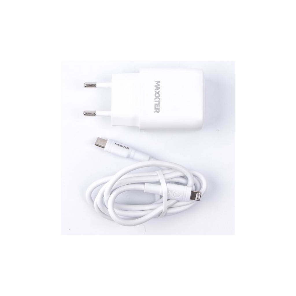 Зарядний пристрій Maxxter USB + cable USB-C to Lighting (PD 20W) (WC-PD-CtL-01) - зображення 3