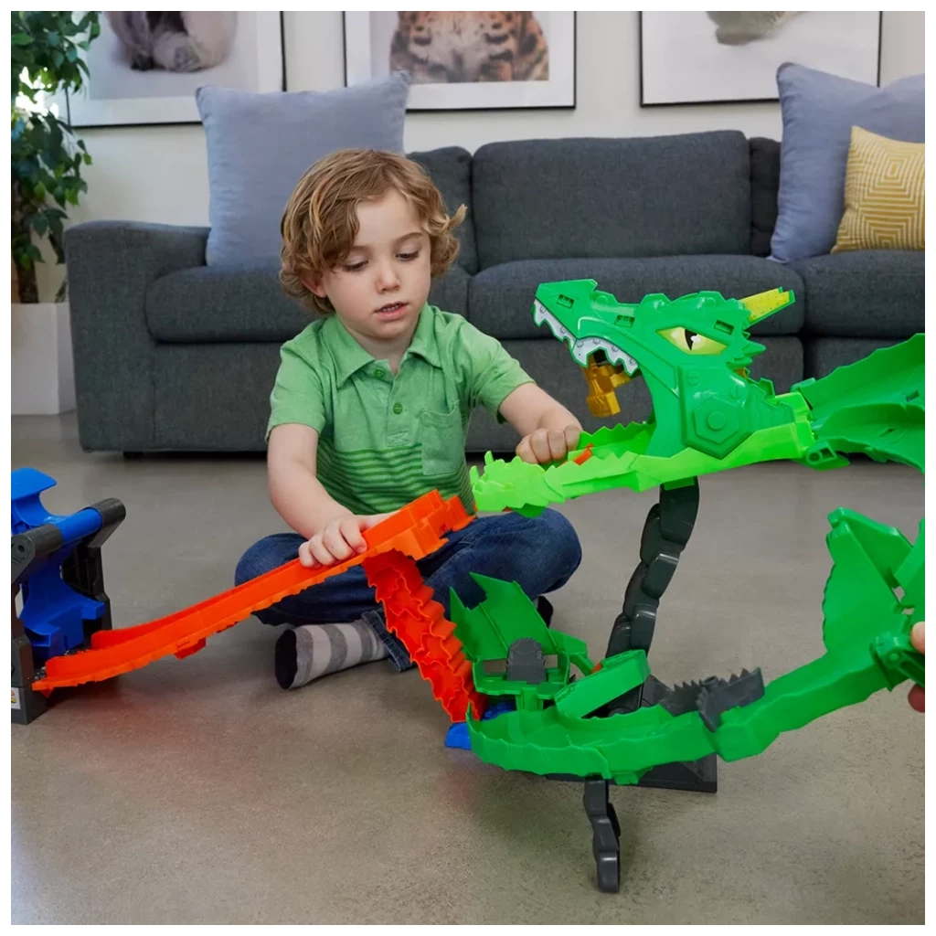 Автотрек Hot Wheels Атака вогняного дракона Monster Trucks (JFR06) - изображение 8