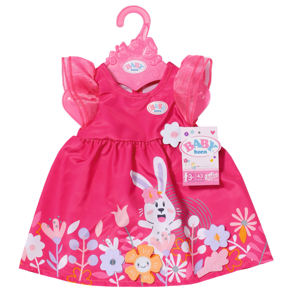 Аксесуар до ляльки Zapf Одяг для ляльки Baby Born Сукня з квітами 43 см (832639) - зображення 2