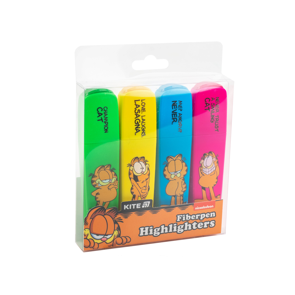 Набір маркерів Kite Highlighter Garfield, набір з 4-х кольорів (GF25-444) - зображення 4