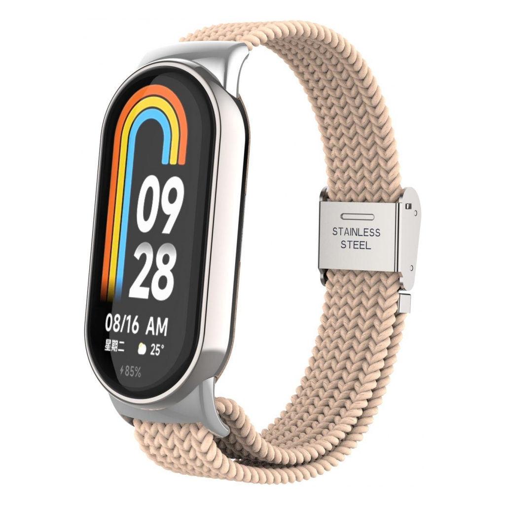 Ремінець до фітнес браслета Armorstandart Braided Solo Loop для Xiaomi Mi Band 8 Pink Sand (ARM69930) - зображення 1