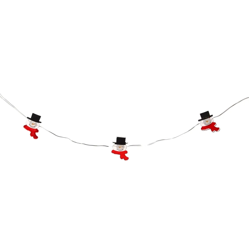 Гірлянда Chomik Струна Сніговик 2.2 м 20 LED Теплий білий (5900779880207) - зображення 1