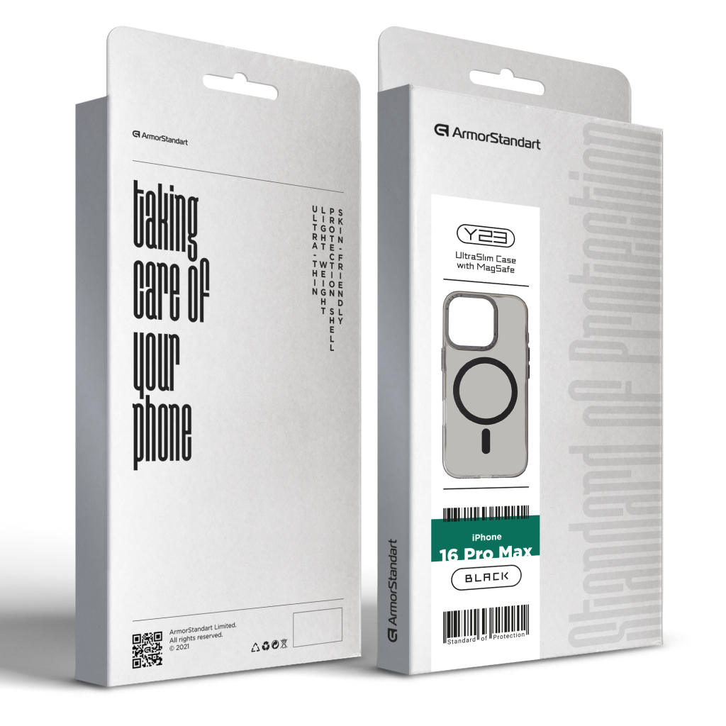 Чохол до мобільного телефона Armorstandart Y23 MagSafe Apple iPhone 16 Pro Max Transparent Black (ARM79575) - зображення 2