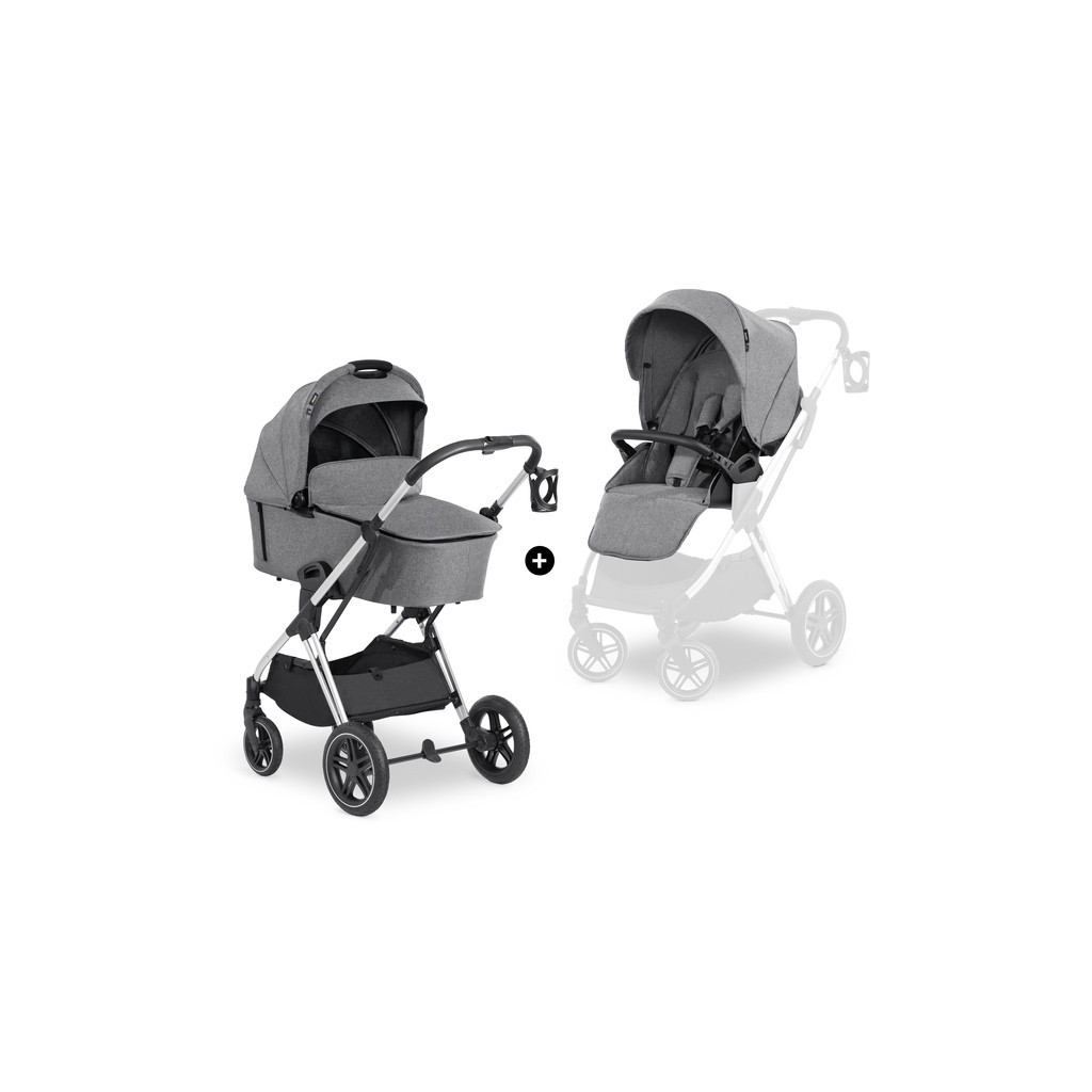 Коляска Hauck 2 в 1 Vision X Set (Melange Grey) (16525-6) - зображення 1