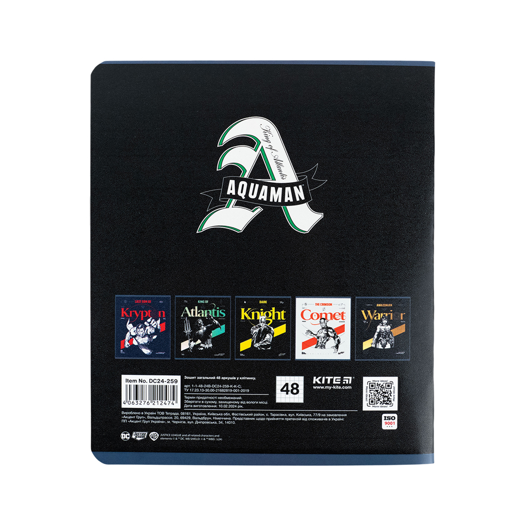 Зошит Kite DC Comics 48 аркушів, клітинка (DC24-259) - изображение 10