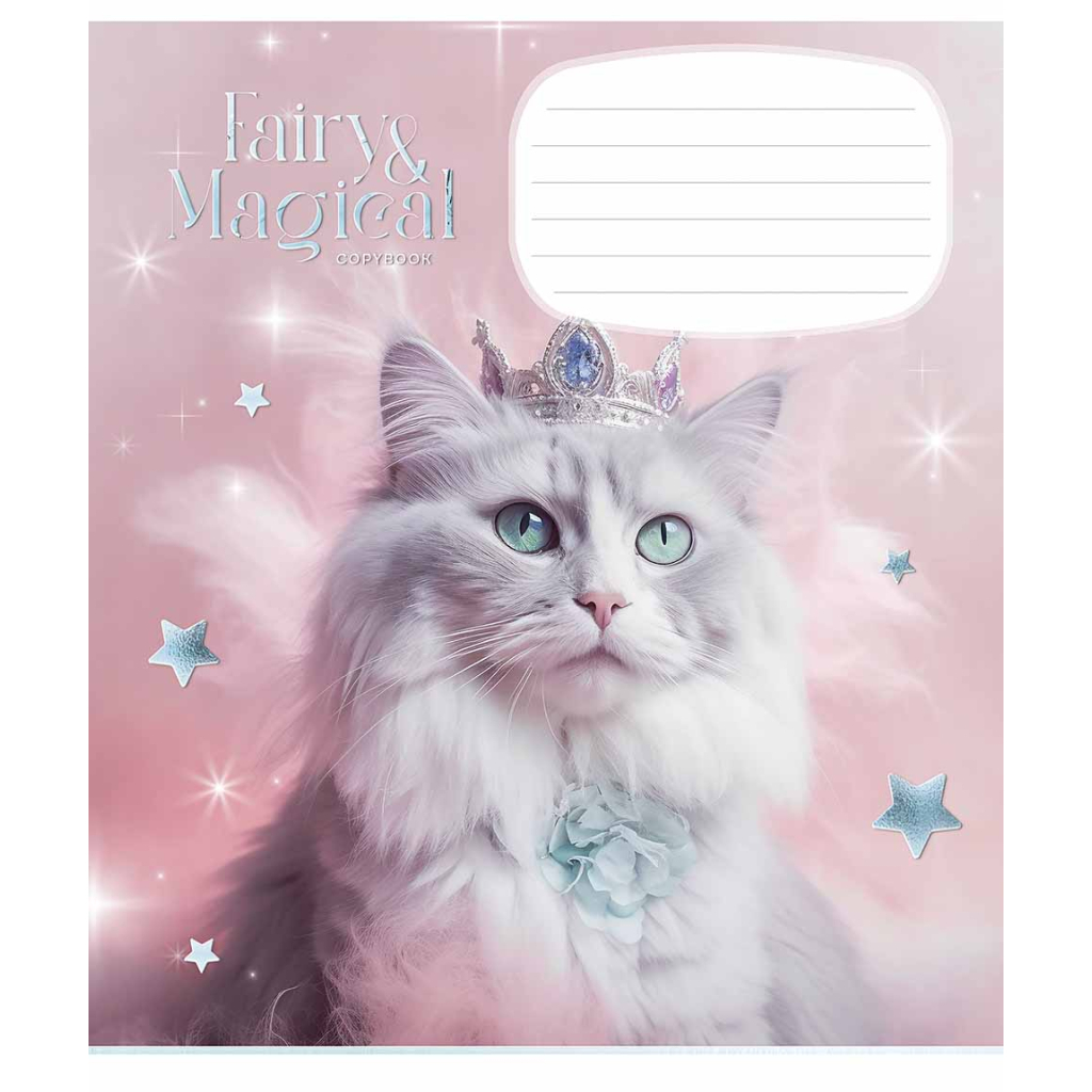 Зошит Школярик Fairy cats 12 аркушів лінія (012-3316L) - зображення 5