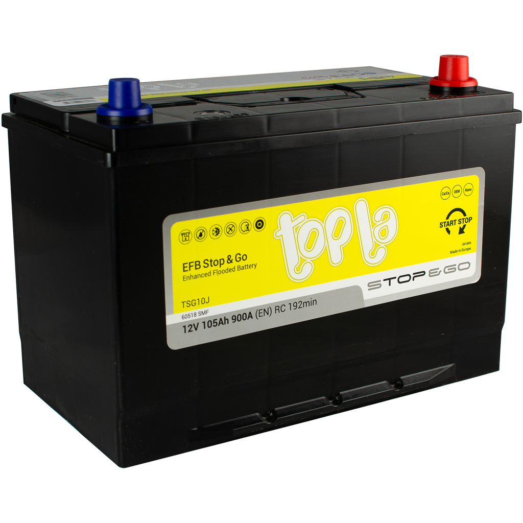 Акумулятор автомобільний Topla 105 Ah/12V EFB JIS Euro (112 005) - зображення 1
