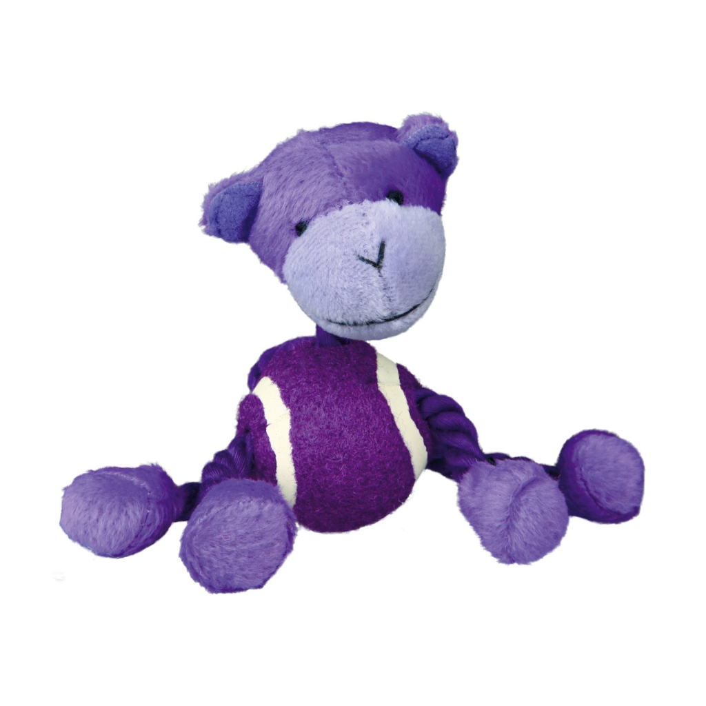 Іграшка для собак Trixie мотузкова з тенісним м'ячем 16 см (кольори в асортименті) (4011905361215) - зображення 1