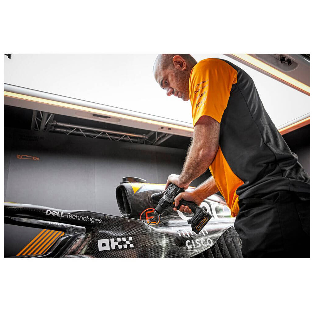 Шуруповерт DeWALT McLaren F1, XR Li-Ion PowerStack 18V GFN блок 2x1.7Ah, 90 Нм, кейс TSTAK (DCD85ME2GT) - зображення 13