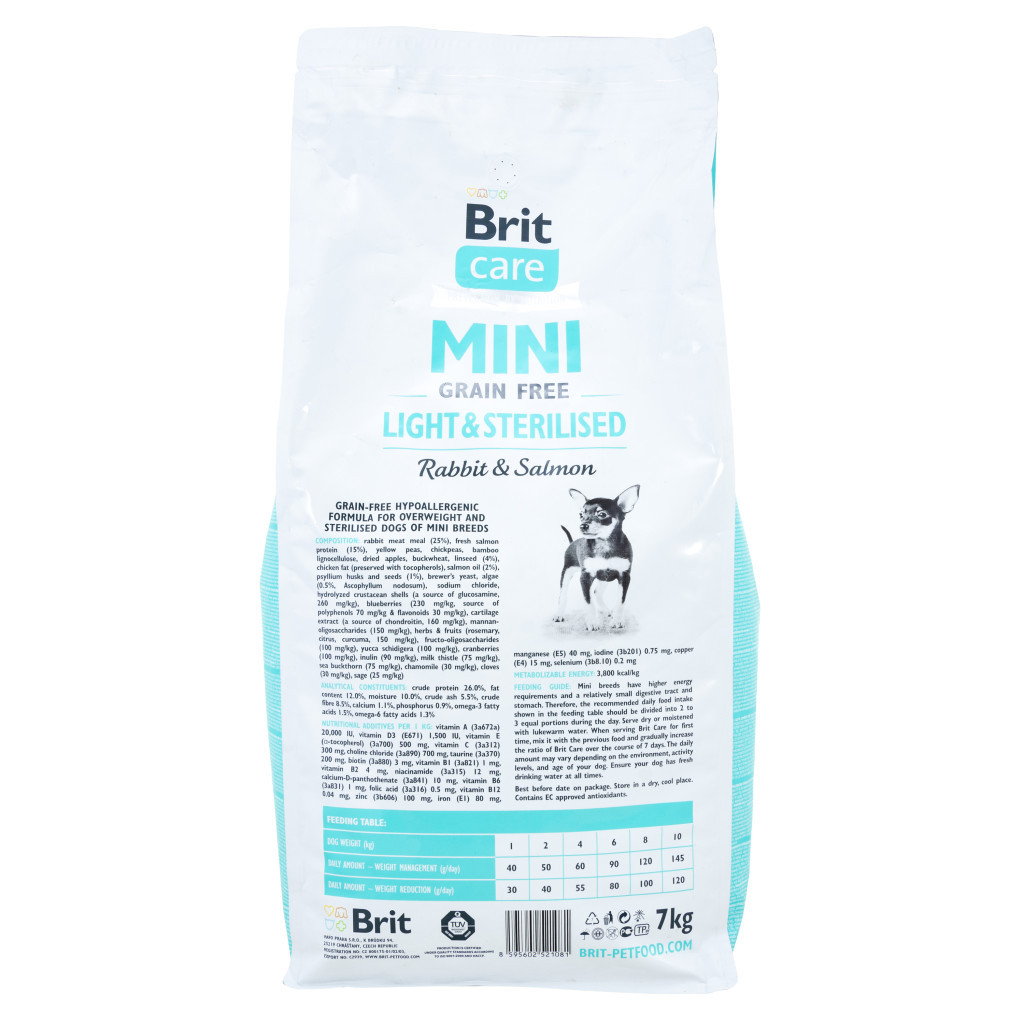 Сухий корм для собак Brit Care GF Mini Light & Sterilised 7 кг (8595602521081) - зображення 2