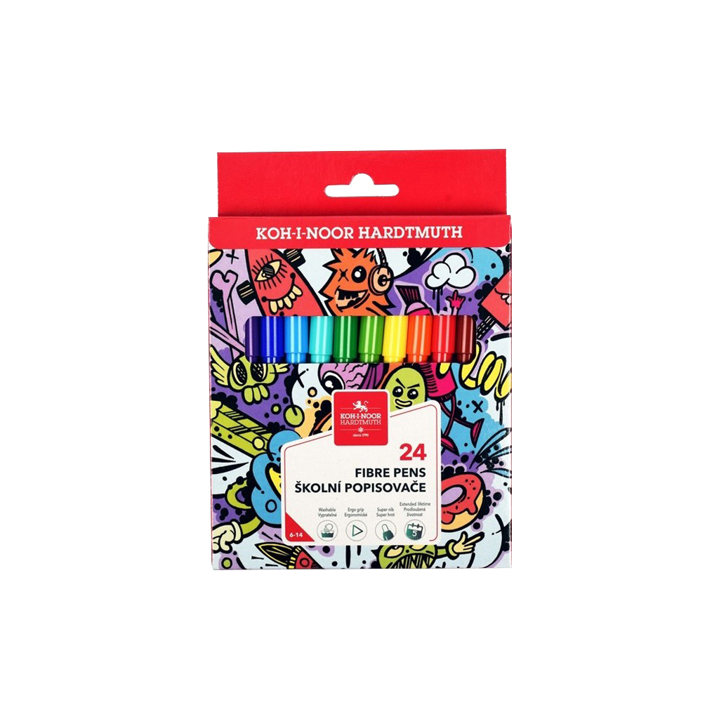 Фломастери Koh-i-Noor Teenage 24 кольори (771002/24) - зображення 1