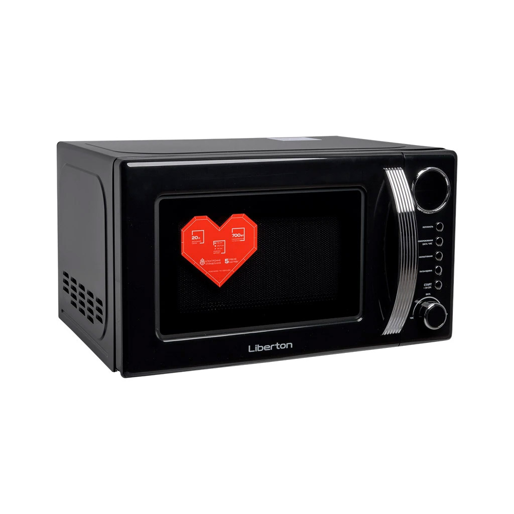 Мікрохвильова піч Liberton LMW-2083E black - зображення 2