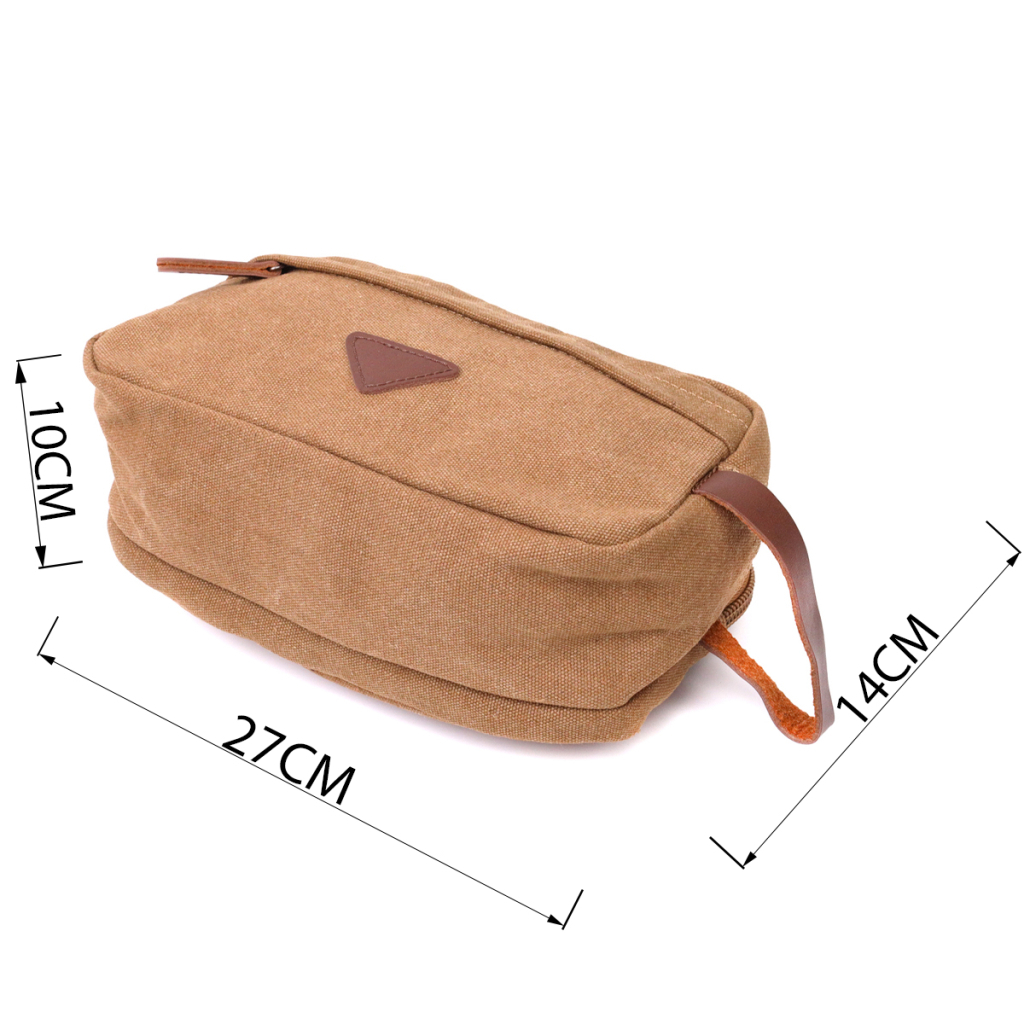 Сумка Vintage На два відділення з текстилю Коричнева (22235) - зображення 3