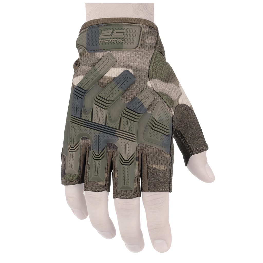 Тактичні рукавички 2E безпалі L камуфляж (2E-TACTGLOSUM-L-MC) - зображення 1