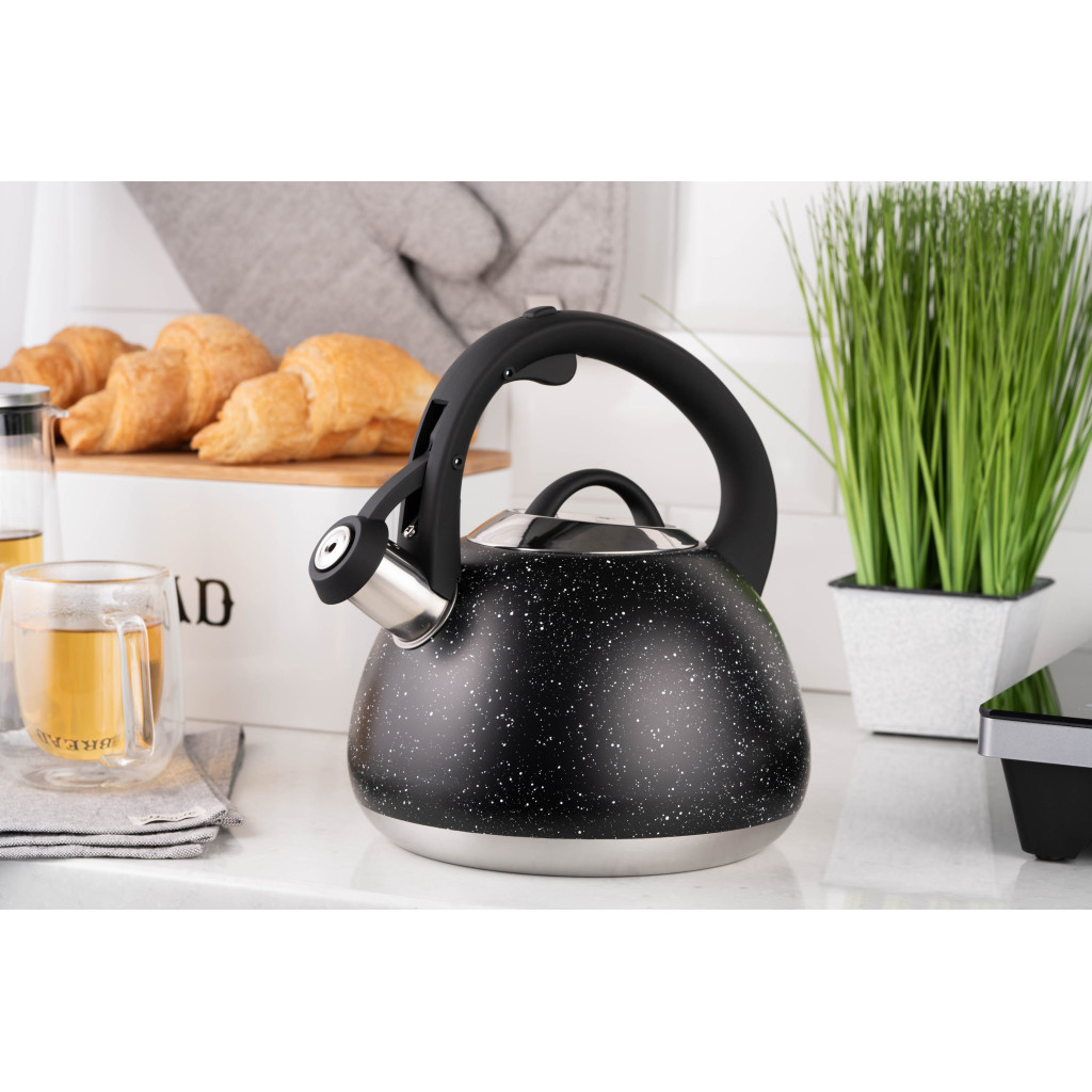 Чайник Ardesto Gemini 2.5 л Чорний Мармур (AR1957KS) - зображення 4