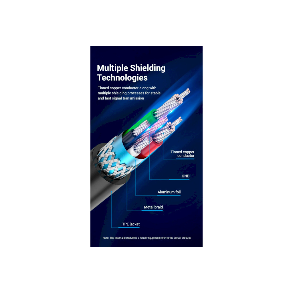 Кабель для принтера USB-C 2.0 to BM 2.0m 2.4А 480Mbps VENTION (CQUBH) - picture 8