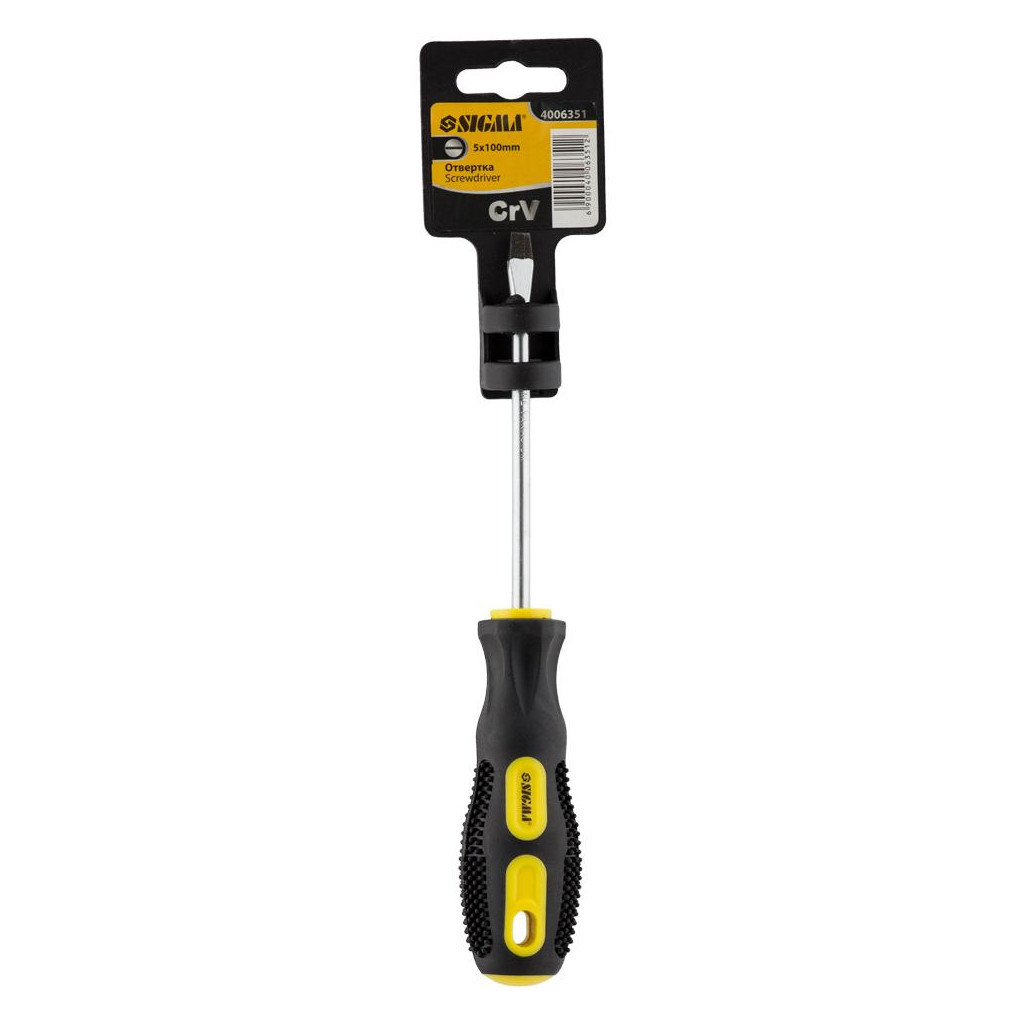 Викрутка Sigma шліцева SL5.0x100мм CrV (4006351) - зображення 4
