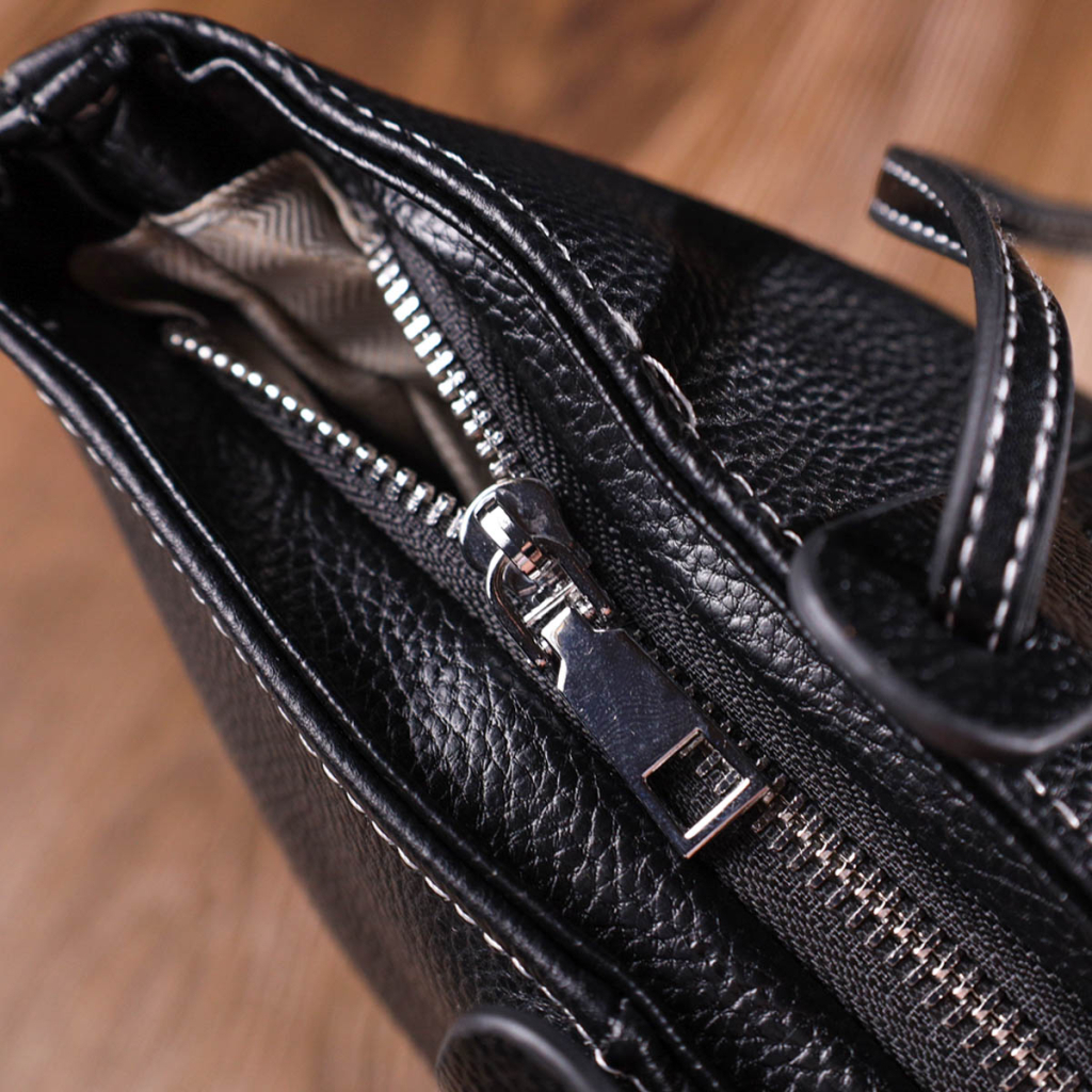 Сумка Vintage З натуральної шкіри Чорна (22082) - зображення 10