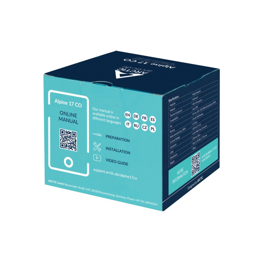 Кулер до процесора Arctic Alpine 17 CO (ACALP00041A) - зображення 8