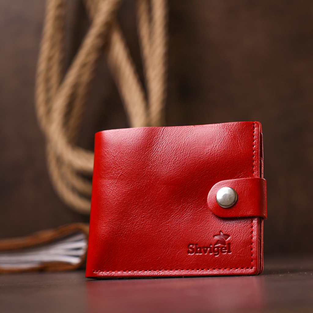 Портмоне Shvigel Шкіряне Червоне (16440) - зображення 8