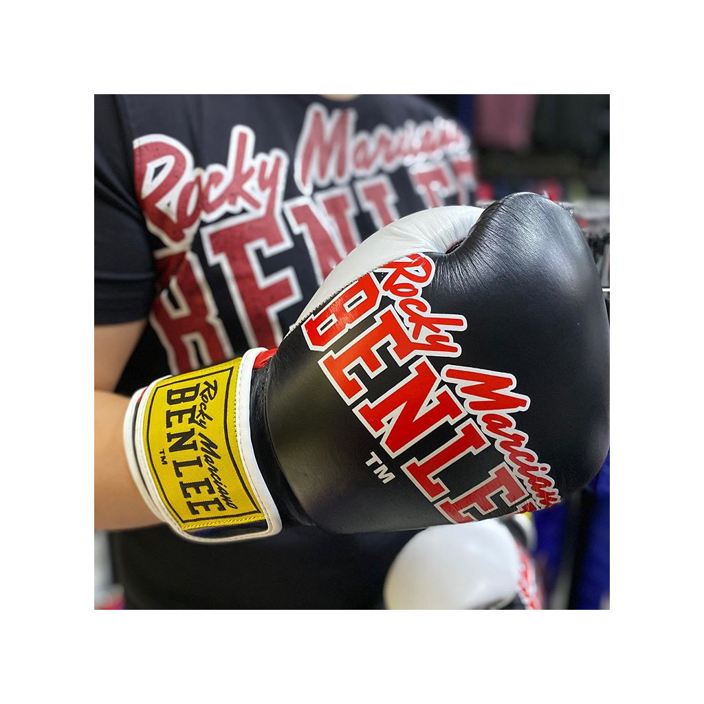 Боксерські рукавички Benlee Bang Loop Шкіра 12oz Чорно-червоні (199351 (Black Red) 12 oz.) - зображення 5