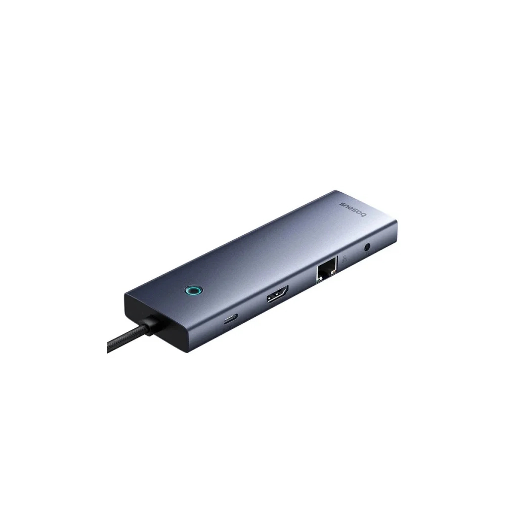 Концентратор Baseus USB-C 10-in-1 HDMI 4K60Hz + VGA + 3xUSB 3.0 + PD + RJ45 1000Mbps + SD/TF + 3.5mm gray (B0005280C811-00) - зображення 4