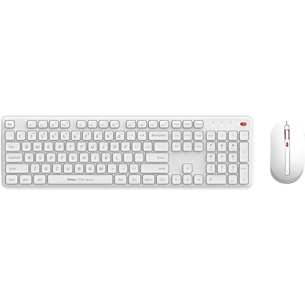 Комплект Xiaomi MiiiW Keyboard and Mouse Combo Gen 3 PB03 Wireless UA White (MW24PB03 White) - зображення 1