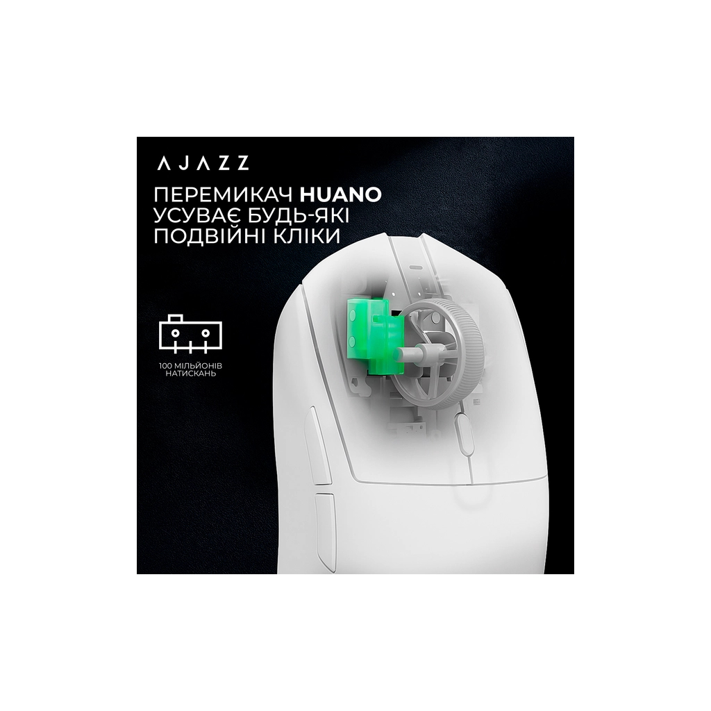 Мишка Ajazz AJ139 V2 MC Wireless/Bluetooth/USB White (AJ139-V2-MC-W) - зображення 7